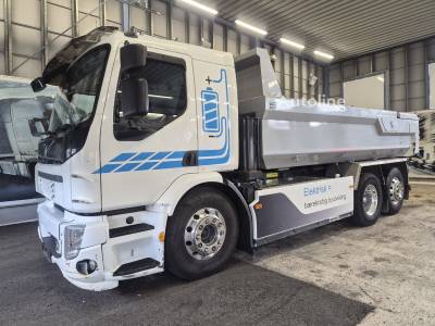 Volvo FE Electric - elektrisk tippbil, styrbar l&oslash;peaksel, Maur p&aring;bygg
